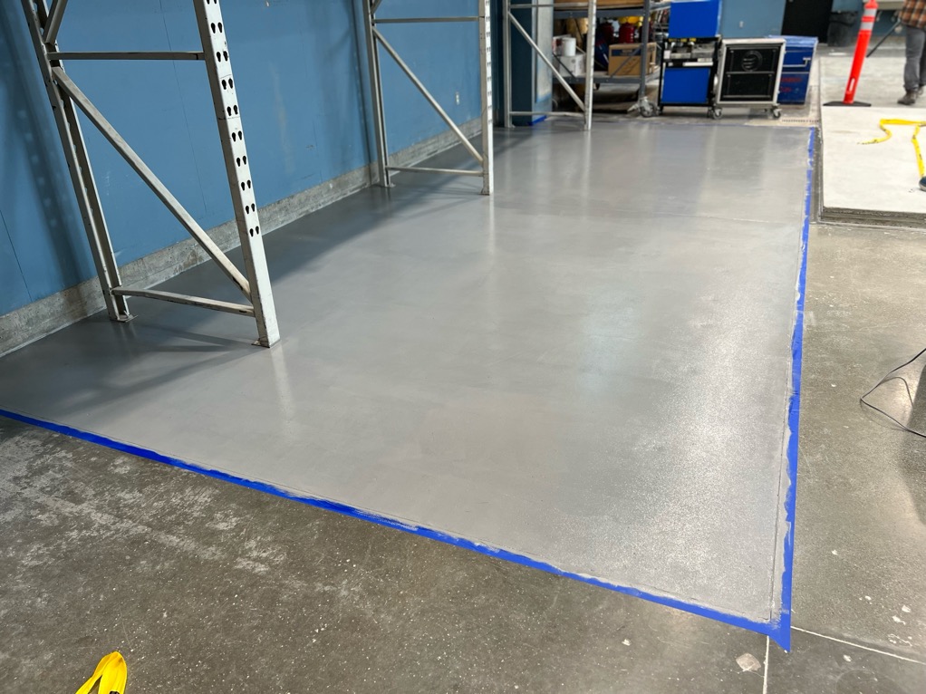 BulletProof industrial floor coating on a warehouse concrete floor