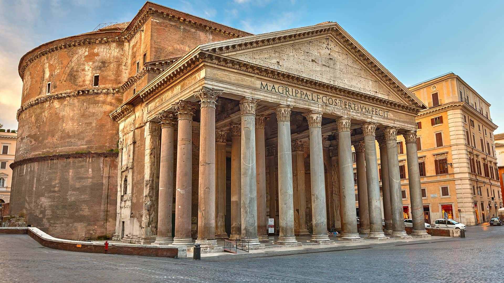 The Pantheon in Rome, ancient Roman geopolymer concrete still standing
